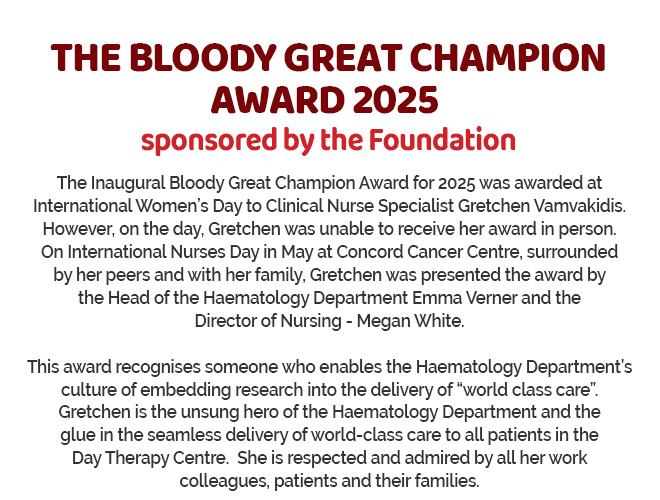 Bloody Great Champion Award